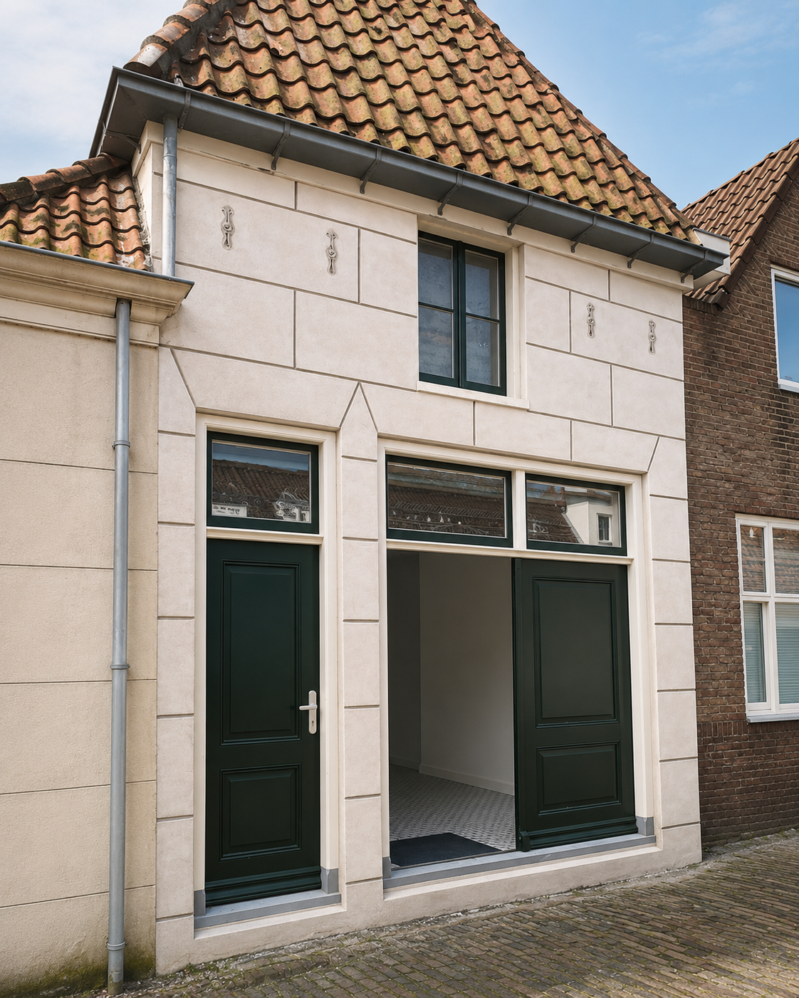 Buitengevel en betoncire